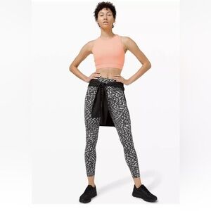 LULULEMON- Fast Free Tight II 25" Nulux Pace Lace Graphite Grey Leggings Sz 8